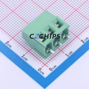 TY500-5.0-03P-14-00AH Screw Terminal Block Through hole Component (THT),P=5mm Connector 1x3P 5mm Green Through Hole - Product Image 2