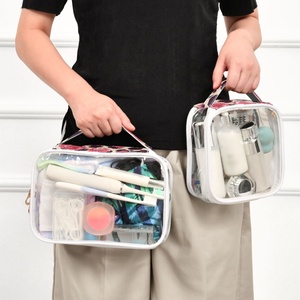 กระเป๋าใส่เครื่องสำอางแบบใสลายเสือดาวสีชมพูวินเทจ ฮาวาย คัสตอม ปัวเคนิเคนิ ไล  แบบ 2 ชิ้น สำหรับเดินทาง - Product Image 6