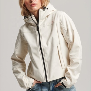 Autumn Spring New Designs Custom Your logo <strong>Women</strong> <strong>Coat</strong> Casual White Hooded <strong>Softshell</strong> Jacket - Product Image 1