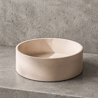 MOHOM Lavabo de salle de bain moderne en béton et granit, poli à la main, pour villa de luxe, 16L, écologique, MB-003, pour une vie haut de gamme