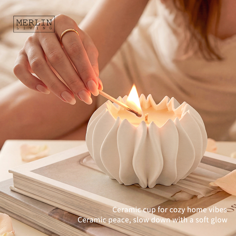 Merlin Living Ceramic Candle Jars Bud