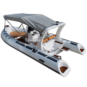 Zhenbo RIB480D <span class=keywords><strong>Bateau</strong></span> pneumatique rigide de sport à grande vitesse pour 7 personnes, en matériau HYPALON/PVC, design pliable, stable et durable pour - Product Image 1