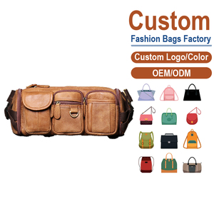 Bolso de pecho de cuero con múltiples bolsillos, color negro cálido |   Fabricación Personalizada OEM/ODM para Marcas Urbanas y de Aire Libre - Product Image 2