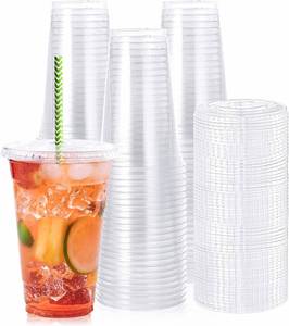 Vasos de Plástico Transparente Desechables de 8oz, 10oz, 12oz, 16oz, 24oz y 32oz con Tapa, para Postres y Café, con Impresión de Logotipo Personalizado, Película de Sellado de PP/PET - Product Image 3