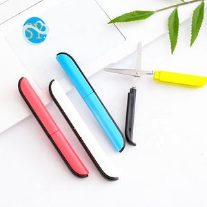 Novidade, faca e tesoura dobrável, caneta esferográfica com régua para o escritório e uso escolar - Product Image 1