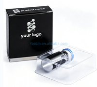 Plateau en plastique PET personnalisé avec boîte en papier pliable pour flacon en verre de 5 ml et 10 ml, emballage cosmétique et parfum