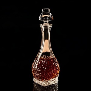 Bình rót rượu vang cao cấp kiểu châu Âu, chất liệu thủy tinh, có vòi rót pha lê, chai rượu vang đỏ gia dụng, nắp cao cấp - Product Image 5