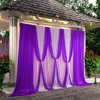 Décoration murale de scène de fête décoration de toile de fond de mariage 3*4m rideau en soie de glace rideaux de toile de fond de mariage