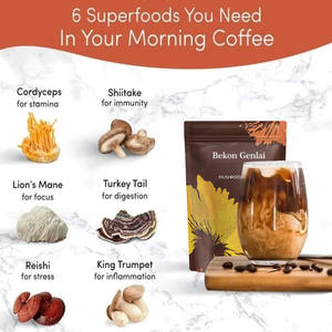 OEM, ароматизированный кофе, смешанный с различными органическими преимуществами для ума и мозга, грибов, грибов и здоровья - Product Image 4