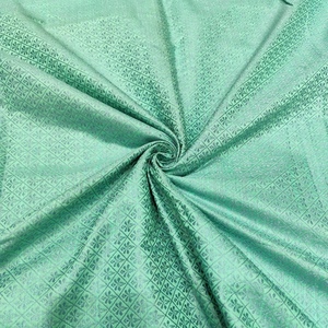 Sea <b>Green</b> Woven Poly Raw <b>Silk</b> Fabric Breathable Quick-Dry Lightweight Elegant Shimmer Finish Material Tailoring Home Textile - Product Image 2