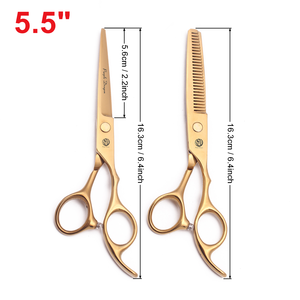 Ciseaux à cheveux professionnels à coupe droite et à effiler, lame de rasoir, tranchant, salon de coiffure, barbiers, fabrication directe, acier inoxydable personnalisé - Product Image 3