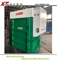 Presse à balles verticale pour carton, cylindre croisé, faible hauteur, pour déchets de carton, papier, film plastique, avec éjection automatique