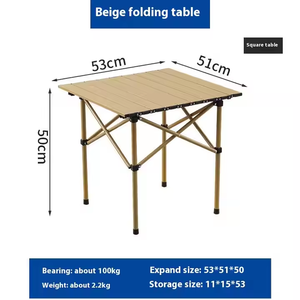 Nhà Máy Cung Cấp Xách Tay Trứng Cuộn Cắm Trại Du Lịch Dã Ngoại Nướng Bàn Đồ Nội Thất Ngoài Trời Thép Carbon Gấp Bảng - Product Image 2