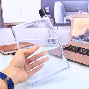 750 мл портативная пластиковая бутылка для ноутбука 420 мл квадратная плоская бутылка для воды с пользовательским логотипом