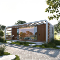 Casa Prefabricada Modular Tipo Bungalow, Kit de Casa Prefabricada en Contenedor, Casa de Juegos, Casa Móvil Pequeña para Airbnb, Resort, Camping y Vivienda