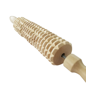 Alat pijat terapi punggung kayu diskon kualitas Premium alat pijat Roller kayu meringankan nyeri dan bersantai tubuh - Product Image 5
