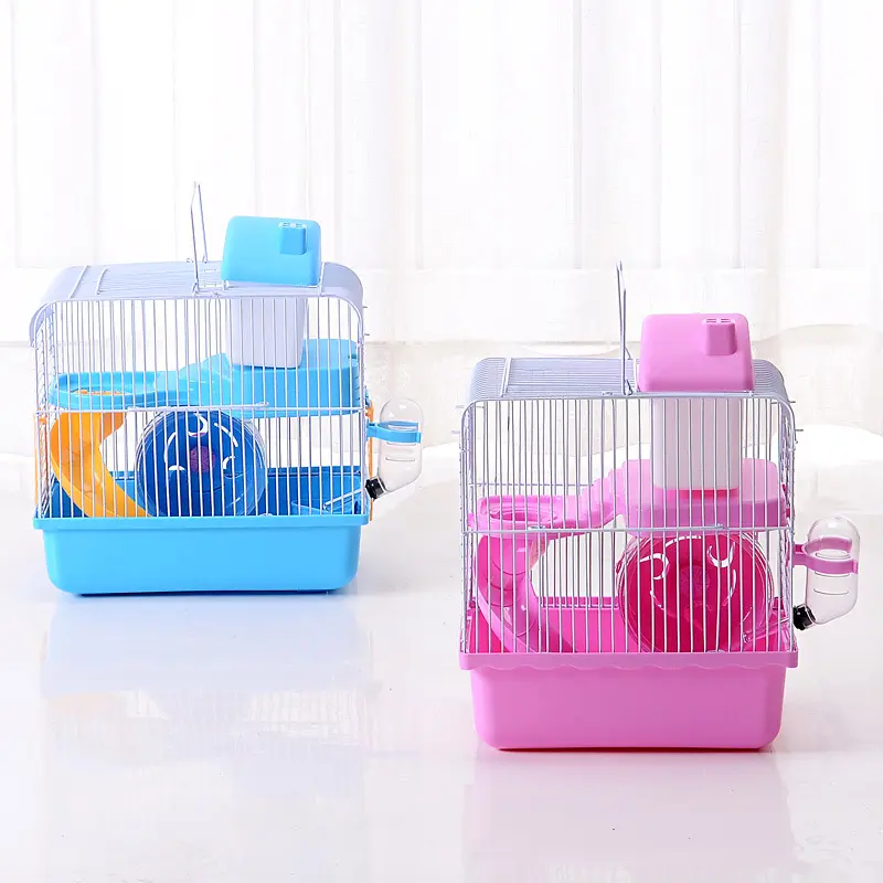 Wholesale Factory Luxury Custom Fold Cheap Double Layers Plastic Metal Acrylic Hamster Cage For Sale