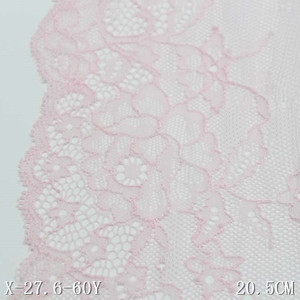 Dentelle fantaisie à motifs, 19 cm <span class=keywords><strong>de</strong></span> large, rose clair et blanc, dentelle extensible, <span class=keywords><strong>lot</strong></span> <span class=keywords><strong>de</strong></span> stock d'usine, dentelle en nylon et élasthanne pour <span class=keywords><strong>soutien</strong></span>-<span class=keywords><strong>gorge</strong></span> et sous-vêtements pour femmes - Product Image 3