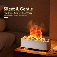 Diffuseur d'arômes en gros à flamme volcanique simulée A20, humidificateur à double pulvérisation USB à brume froide, diffuseur d'huiles essentielles avec télécommande