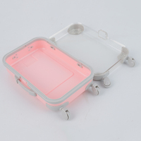 Boîte d'emballage Mini cils de haute qualité avec rouleau étui à bagages de maquillage en plastique fait à la main sortie d'usine