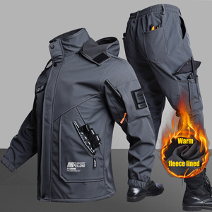 Ensemble de Vêtements d'Extérieur d'<span class=keywords><strong>Hiver</strong></span> OEM pour Hommes, Doublure Polaire Imperméable, Résistant à l'Usure, <span class=keywords><strong>Manteau</strong></span> Chaud, Combinaison pour l'Alpinisme et la Neige - Product Image 1