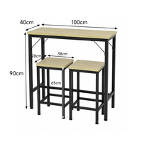Ensemble de table à manger moderne avec chaises, style industriel, meubles de salle à manger pour la maison