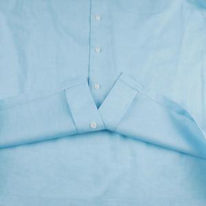 <span class=keywords><strong>Chemise</strong></span> en <span class=keywords><strong>lin</strong></span> <span class=keywords><strong>bleu</strong></span> <span class=keywords><strong>ciel</strong></span> décontractée élégante à manches courtes pour <span class=keywords><strong>homme</strong></span> - Product Image 5