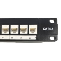 Panneau de brassage réseau UTP sans outil CAT6 RJ45 24 ports 19 pouces 1U, panneau de brassage modulaire Cat6 avec 24 connecteurs Keystone