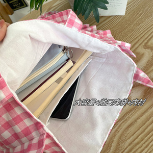 <span class=keywords><strong>Borsa</strong></span> da spiaggia estiva da ragazza con motivo a quadretti alla moda all'ingrosso - Product Image 5