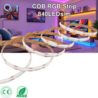 Tira de LED FCOB de Alta Densidad DC12V 24V, 810 840 896 LEDs, FOB COB RGB RGBW, Tiras de Luces LED Flexibles, Precio al por Mayor