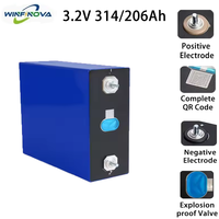 Cellule de batterie LiFePO4 314Ah certifiée CE, conception à languette (FL Tab), haute performance à température élevée, batteries lithium-ion prismatiques