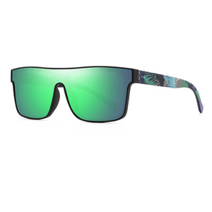 Lunettes de soleil intégrées à monture surdimensionnée, noires, polarisées UV400 Type 3, pour sports de plein air, cyclisme, conduite - Product Image 3