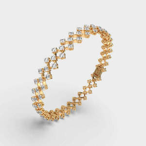 Fine Lab Grown Diamond <b>Bracelet</b> for Women Luxury Round Brilliant Cut Gold Rose Gold <b>White</b> Gold Silver Timeless Jewelry - Product Image 1
