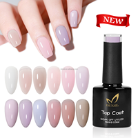 DZ NAIL Top Coat Gel UV Haute Brillance, Séchage Lampe UV, Longue Durée, Non Toxique, Écologique, Sans Résidu, pour Salon de Manucure, Couche de Finition Colorée