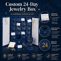 Boîte-cadeau de calendrier de l'avent en carton rigide personnalisé pour les ensembles de produits de beauté et de soins personnels