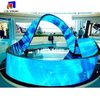 Écran LED flexible cylindrique incurvé de taille personnalisée, module flexible de forme créative pour la promotion de la marque