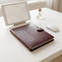 Reliure à anneaux en cuir à motif crocodile, personnalisable, formats A5/B5/A4, planificateurs et journaux, organiseur de carnet rechargeable, dossier