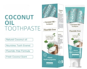 Haute Qualité Organique Sans Fluorure Huile De Noix De Coco Haleine Fraîche Nano Hydroxyapatite Blanchissant Dentifrice Réparateur - Product Image 2