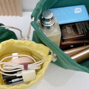 Nouveauté, sac cosmétique en toile de coton imprimé à l'écran, de haute qualité, recyclable, avec logo personnalisé, couleur personnalisée - Product Image 6