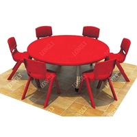 Ensemble de tables et de chaises de lecture pour enfants modernes, rondes, en plastique et en métal, durables, pour l'école, la chambre à coucher, la salle de bain, l'extérieur