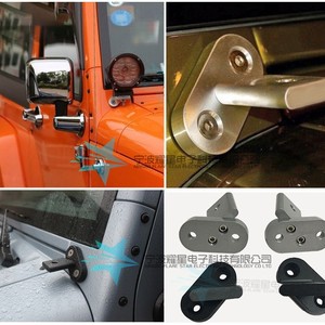 Flare Star Electronic Aluminum A Pillar <b>Bracket</b> For Jeep JK 07-18 <b>Black</b> Silver Color - Product Image 5