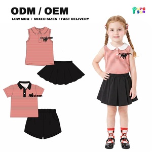 Conjuntos de Ropa Infantil al por Mayor, Camisetas <span class=keywords><strong>Polo</strong></span> Personalizadas para Niños, Ropa de Algodón para Niños para el Día del Partido, OEM ODM - Product Image 2