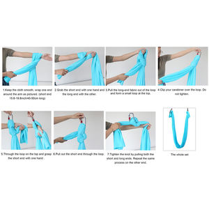 Hamac de yoga en soie Premium EIGFOH YGHK-38 Offre une sensation douce et luxueuse pour un confort inégalé pendant les inversions et les enveloppements - Product Image 6