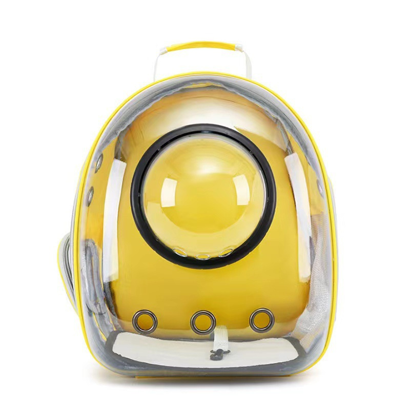 Sac transparent jaune avec couvercle transparent