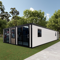 Maison conteneur personnalisée de 40 pieds avec hauteur intérieure de 2,4 m, extensible, préfabriquée, pour bureau, hôtel, location, toit plat, pliable