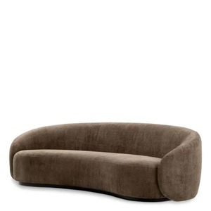 Divano Urbano in Tessuto Marrone con Seduta Confortevole e Base Nera, Poltrone Moderne Minimaliste per Soggiorno - Product Image 2