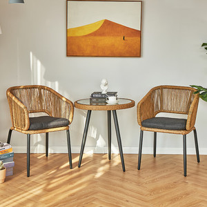 <span class=keywords><strong>Silla</strong></span> de Ratán, Respaldo para Exteriores, Combinación de <span class=keywords><strong>Mesa</strong></span> y <span class=keywords><strong>Silla</strong></span> para Exteriores, <span class=keywords><strong>Silla</strong></span> de Ratán Tejida para Balcón - Product Image 3