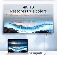 Hub USB Type-C 8-in-1 dengan Pengisian Daya PD 4K HDTV, 2 Port USB, Pembaca Kartu SD & TF, RJ45 LAN - Tersedia