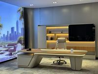 Ensemble de bureau et chaise de direction, style luxe léger, haut de gamme, moderne et simple, mobilier de bureau combiné
