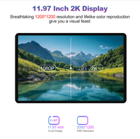Nouveau Design 11.97 pouces T616 Android 14 tablettes Octa Core 4GB 128GB tablettes 1200*2000 Wifi 6 tablette PC avec carte Sim